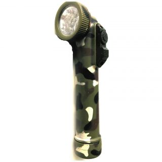 Tas Led Angle Head Torch Camouflage,  Colour Dial,  White/blue/red/green Led 