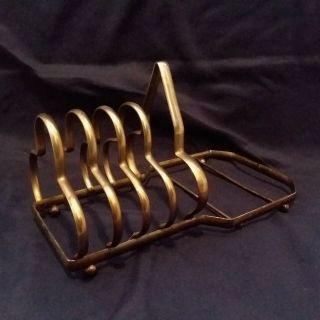 Unique Brass Toast Rack (holds Four Slices Of Toast)