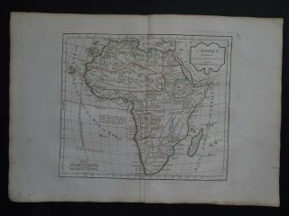 1795 Robert De Vaugondy Atlas Map Africa - Madagascar - L 