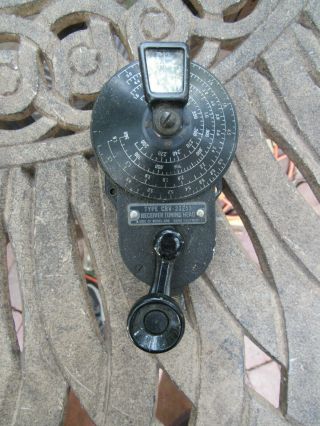 Vintage Wwii Receiver Tuning Head Type Crv - 23253 Arb.  2 - 9.  0 Mc Ham Radio