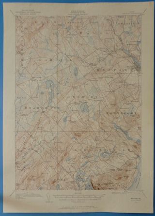 Belfast,  Maine,  Vintage Usgs Topographic Map,  1915