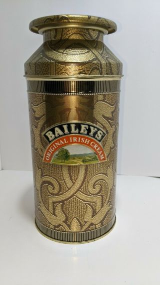 Vintage Gold Baileys Irish Cream Liqueur Liquor Tin Collectible Bar Empty 10 "