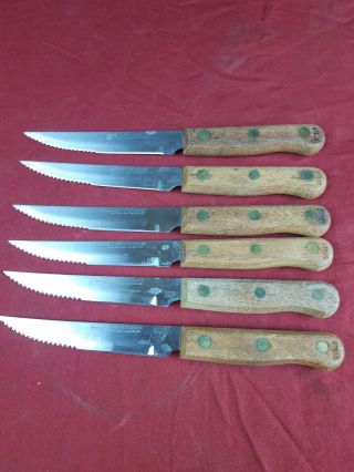 Set Of 6 Vintage Washington Forge Yorktown Steak Knives