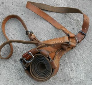 Serbia / Yugoslavia - Communist Era Army (jna) Leather Belt & Y - Harness