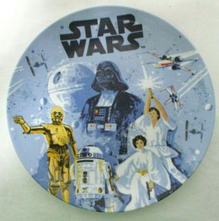 Pottery Barn Kids Star Wars Melamine Plate Darth Vader R2d2 Princess Leah