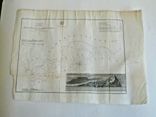 Antique 1856 U.  S.  Coast Survey California San Clemente Island Bache Ackerman Map