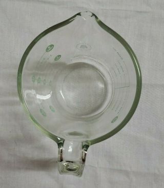 MARTHA STEWART EVERYDAY GLASS MEASURING CUP 2 CUPS / 1 PINT GREEN LETTERING 3