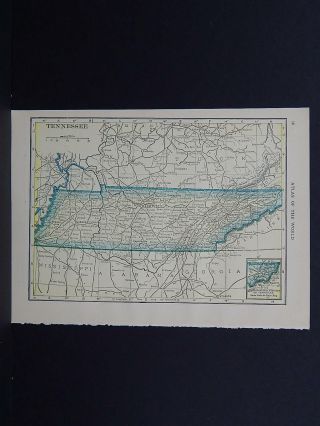 Maps,  Small,  C.  1910,  Double Sided U.  S.  A.  20 Tennessee,  Kentucky