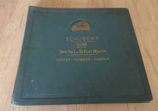 Hmv Db 947 - 50 Cortot - Thibauld - Casals - Schubert Trio No.  1 4 X 12 " 78 Rpm