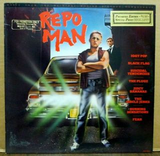 Repo Man Soundtrack Lp Promo 1st Press - Iggy Pop,  Black Flag Circle Jerks