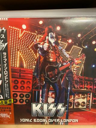 Kiss 2 X Lp Set Sonic Boom Over London Black Vinyl,  Poster Gene Simmons