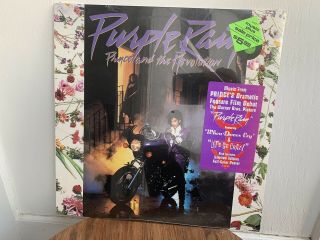 Vintage Prince And The Revolution Purple Rain Poster Sticker Record Nos