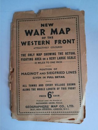 War Map Of The Western Front Germany 
