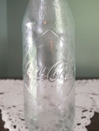 Vintage Coca Cola/Coke Clear Bottle Embossed Diamond 10 oz.  Straight Side 1960 ' s 2