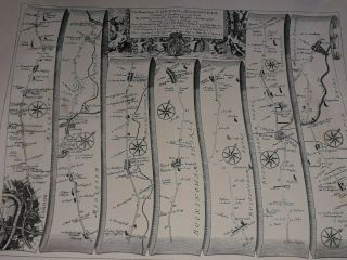 John Ogilby 1675 Road Map London To Buckingham (reprints)