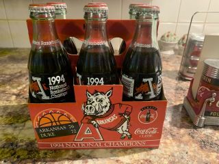 1994 University Of Arkansas National Champions Coke Coca - Cola 6 Pk Never Opened