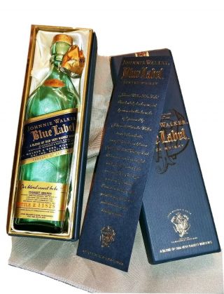Johnnie Walker Blue Label 200 Ml Bottle Empty Includes Gift Box And Placard