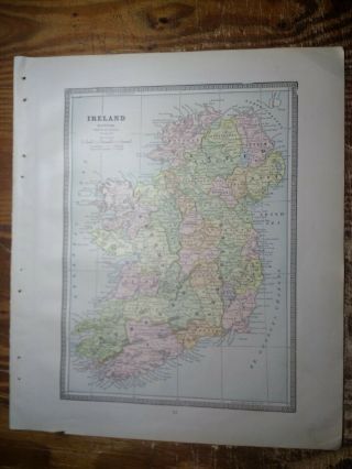 1885 Map Of Ireland - Map Of Sweden & Norway & Europe In The Time Of Napoleon