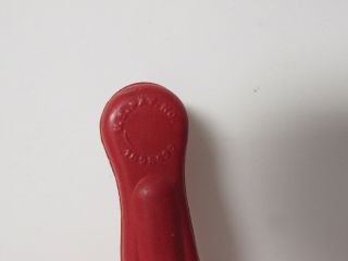 VINTAGE DAISY BUTTER CHURN PADDLE SCRAPER SPATULA SCHACHT RUBBER RED HANDLE 3