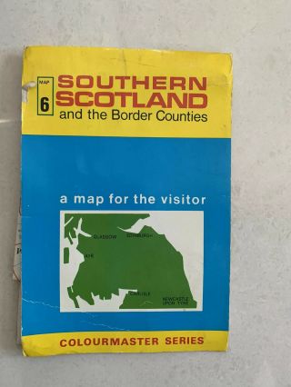 Colourmaster Series Map Of Southern Scotland And The Border Counties (1970s)
