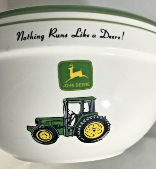 Gibson John Deere 9 " Large Bowl “nothing Runs Like A Deere”