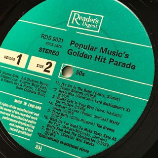 VARIOUS Popular Music ' s Golden Hit Parade Reader ' s Digest 8 X LP Vinyl Box Set 2