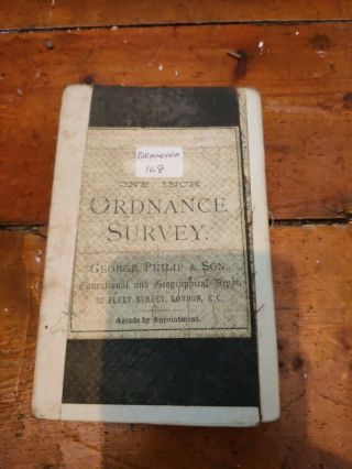 Antique Cloth Ordnance Survey Map Of Birmingham