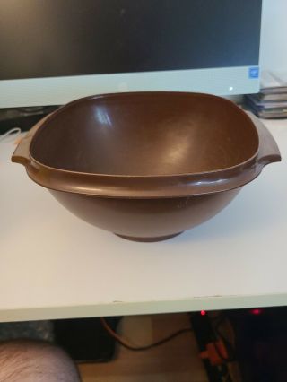 Vintage Tupperware Servalier Bowl 858 - 6 Brown No Lid