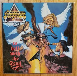 Stryper - To Hell With The Devil Lp Vinyl Orig 1986 W/insert Uncensored Vg,