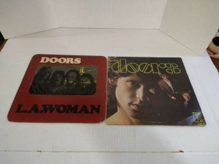 The Doors - Self Titled - 1967 Eks - 74007 & La Woman Eks - 75011 1st Pressings Lp