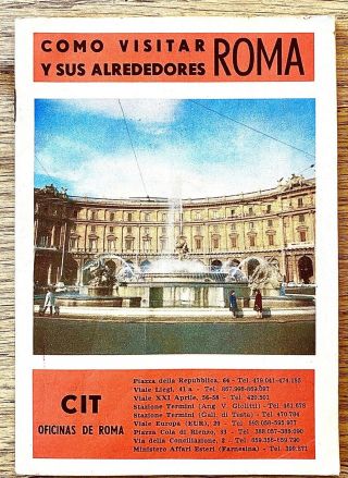 Vintage 1960’s Tourist Guide Of Rome