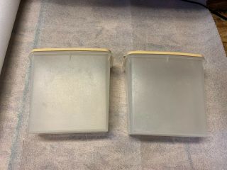 Tupperware Vintage Large Sheer Cereal Container 20 Cup 1588 & Beige Lid 1589