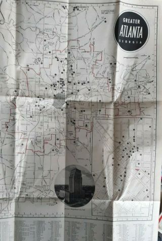 1953 MR.  GILMORE ' S OFFICIAL CITY MAP OF ATLANTA▪︎R&R News Company 3