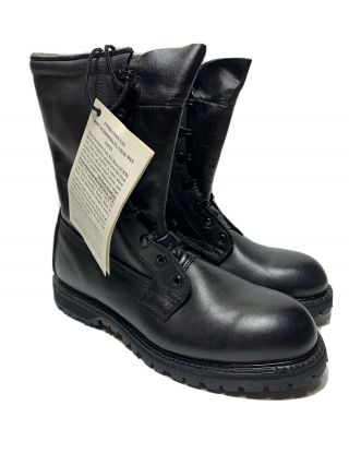 Cs Black Leather U.  S Military Combat Boots Mens Size 9.  5 R 1994 Vintage 8 - 94