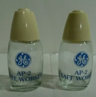 Ge Appliances Ap - 2 Safe Worker Gemco Glass Salt Pepper Shakers Vintage Set