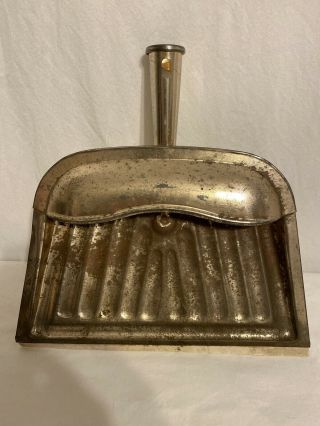 Vintage Tin Metal Kitchen Dust Pan J.  V.  Reed Made In Usa Old And Rusty