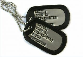 Real Debossed Military Dog Tags Dogtags Custom Personalized Made In Usa Usa Usa