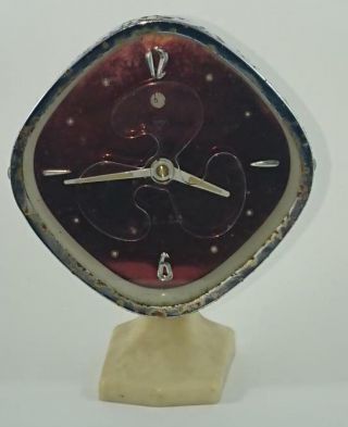 Vintage Diamond Chrome And Red Alarm Clock - Parts China