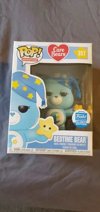 Funko Pop Shop Exclusive Bedtime Bear Limited Rare 357 Care Bears Protector