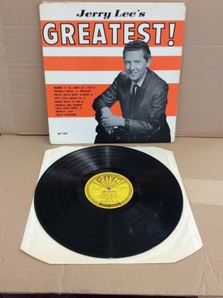 Jerry Lee Lewis Jerry Lee’s Greatest Vinyl Lp Sun Records Lp 1265