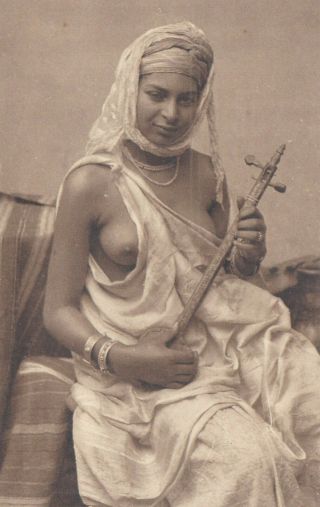 1910s French North Africa Arab Nude Woman Vintage Risqué Photo Postcard