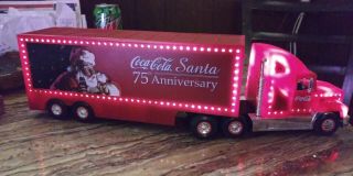 Coca Cola 75th Anniversary Santa Semi Truck And Trailer