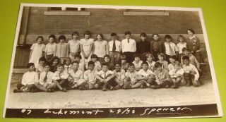Vintage 1929 Rppc Real Photo Azo Lakemont School Class Photo Spencer Altoona Pa