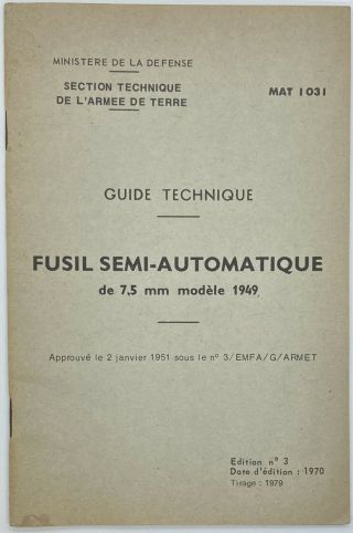 French Mas 49 Rifle Technical Guide