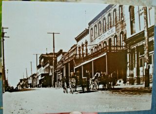 Vintage Photo Postcard " C Street,  Virginia City,  Nevada.  Approx 1890