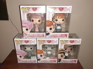 Funko Pop Television I Love Lucy Complete Set Of 5 Target B&n Exclusives Ricky