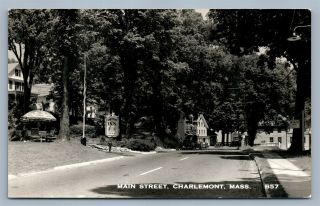 Charlemont Ma Main Street Vintage Real Photo Postcard Rppc