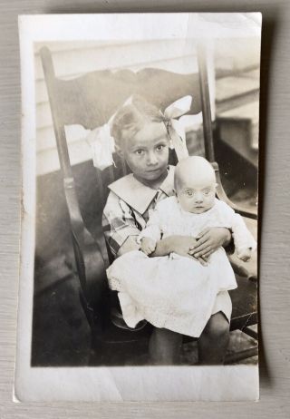 Vintage Real Photo Postcard - Possible Memento Mori Dead Baby