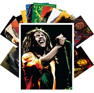 Postcards Pack [24 Cards] Bob Marley Blues Music Vintage Photos Posters Cc1272