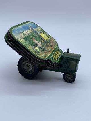 Vintage John Deere Coasters With Tractor Holder